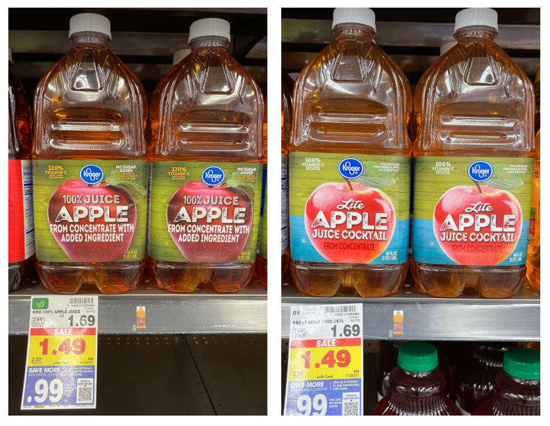 Kroger brand apple juice