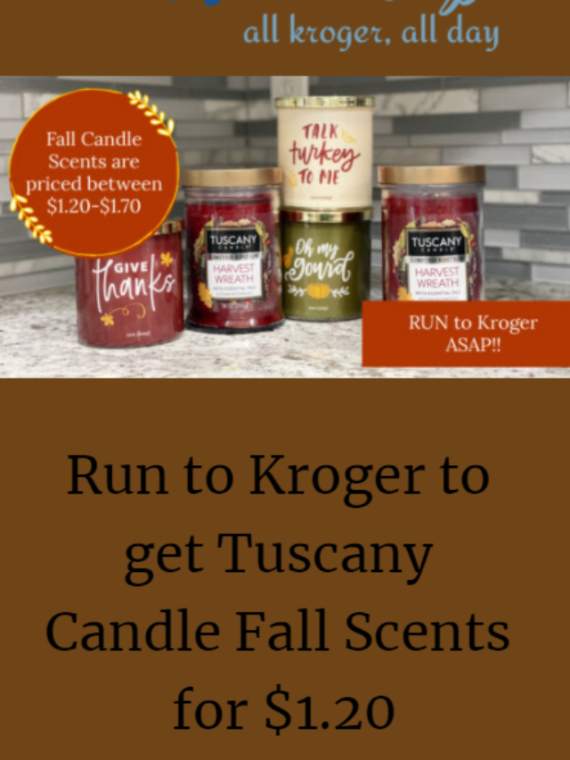 Tuscany Candles Fall Scents are $1.20