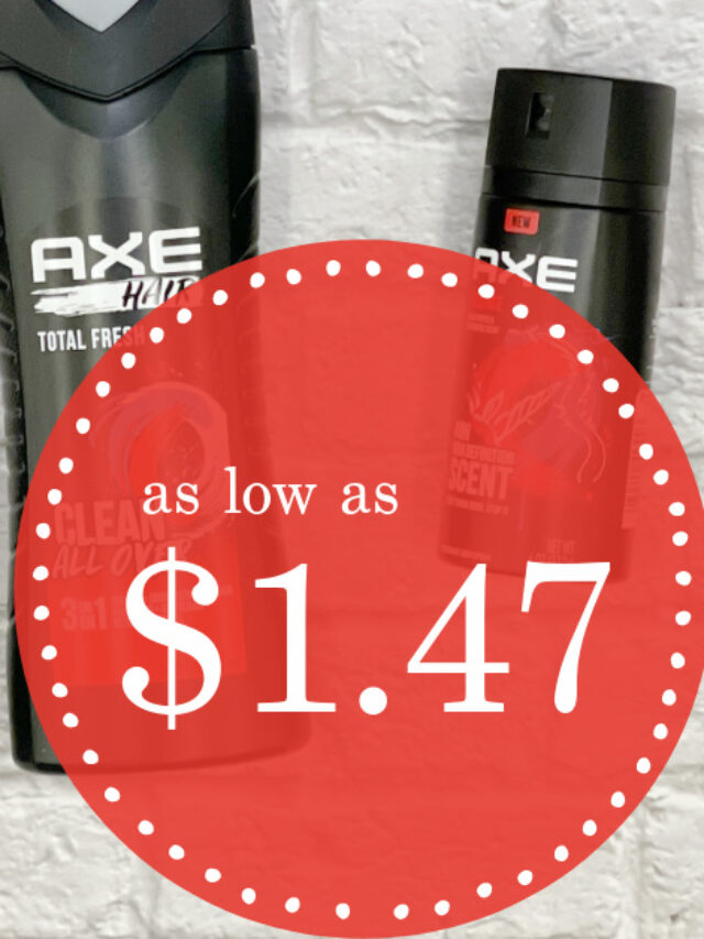 Axe Men’s Body items are as low as $1.47 at Kroger!