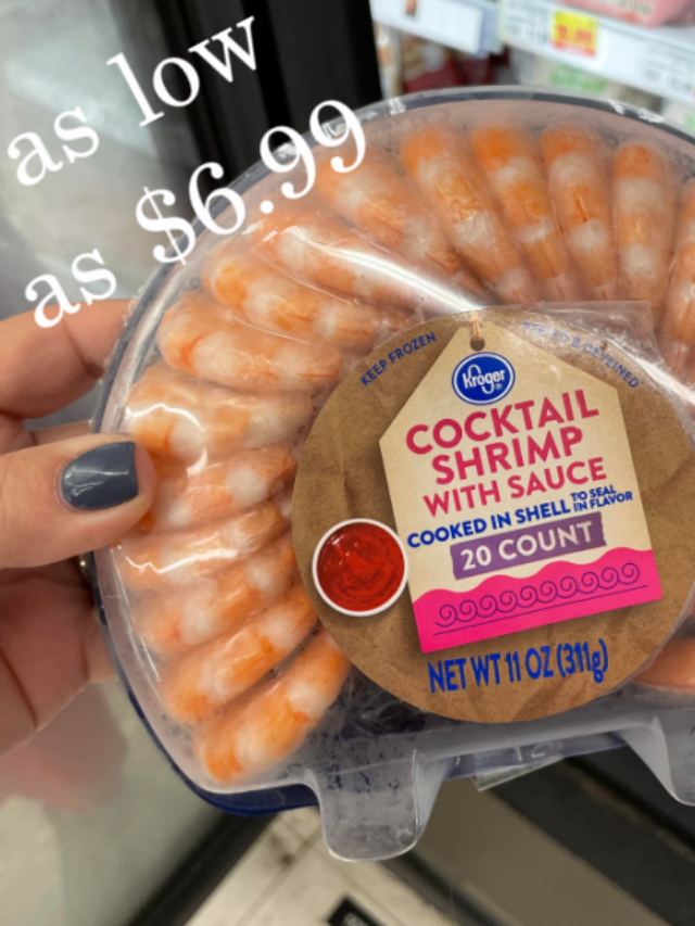 Kroger Cocktail Shrimp with Sauce is as low as $6.99!