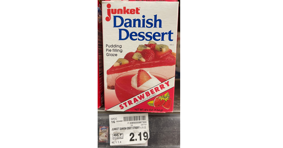 junket danish dessert on kroger shelf