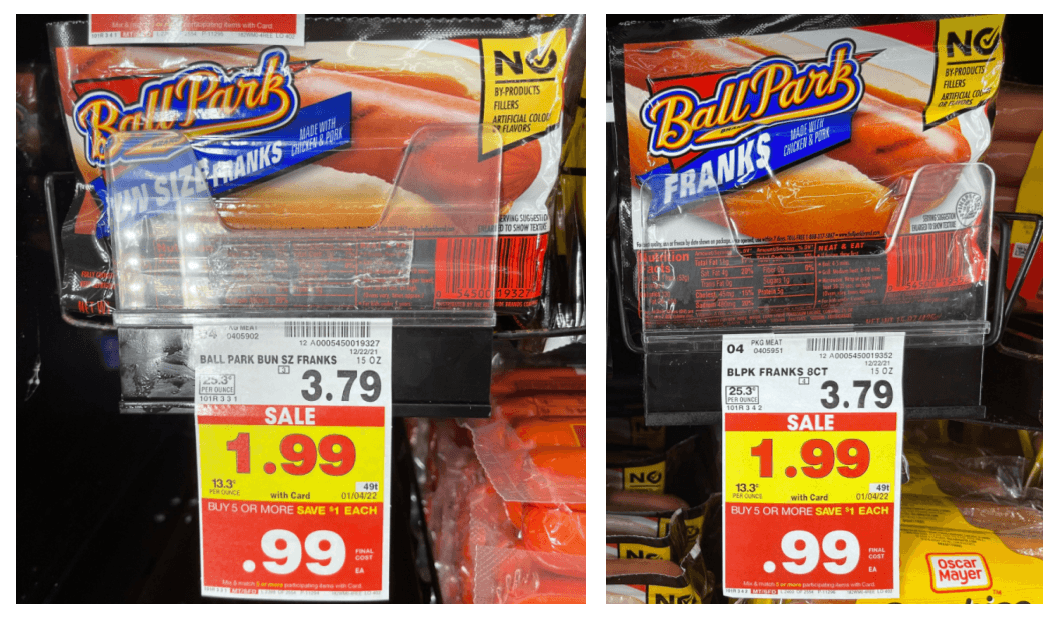 Ball Park franks kroger