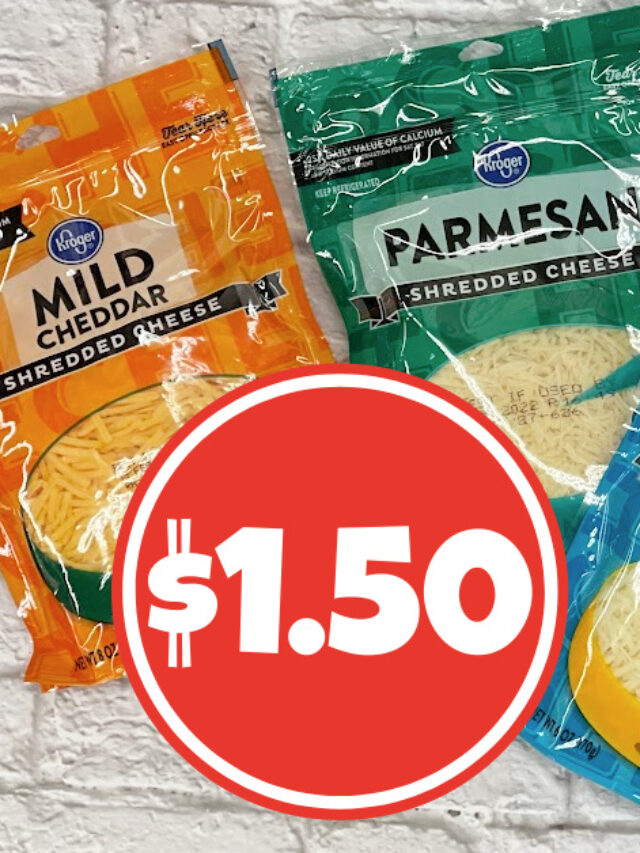 Kroger brand Cheese is JUST $1.50!!!