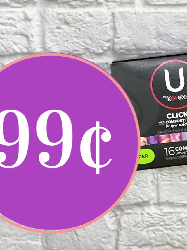 U by Kotex Click items are ONLY $0.99 each at Kroger!
