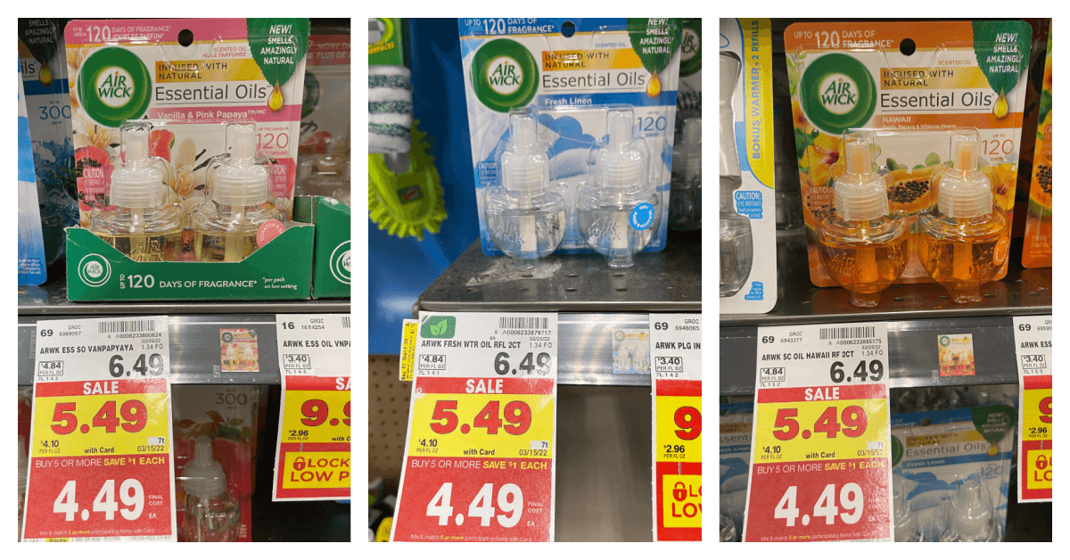Air Wick Oil Refills on kroger shelf