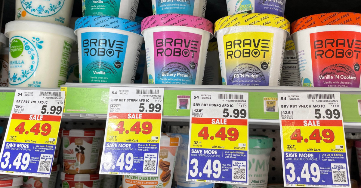 Brave Robot Ice Cream on kroger shelf