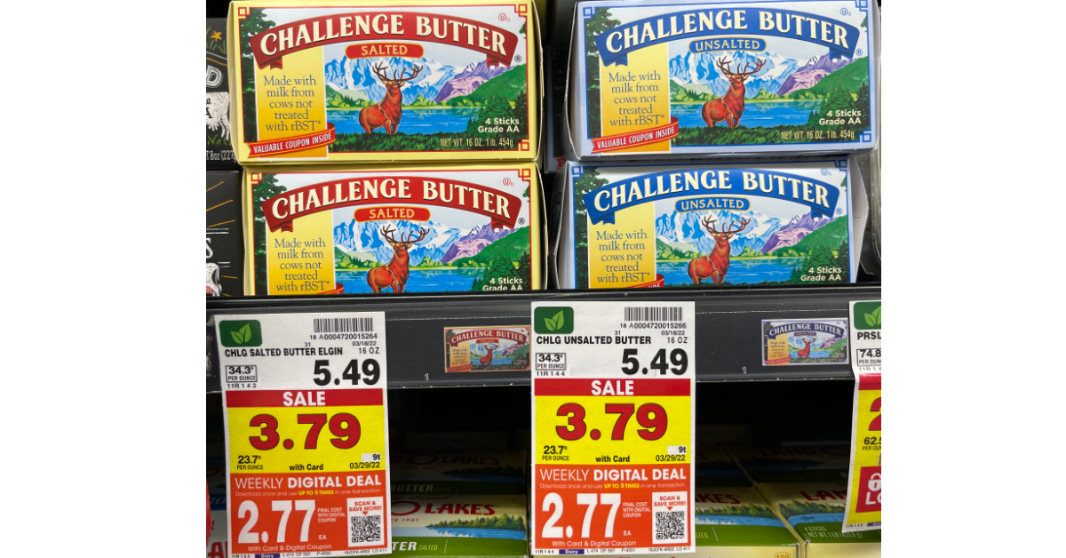 Challenge Butter on kroger shelf