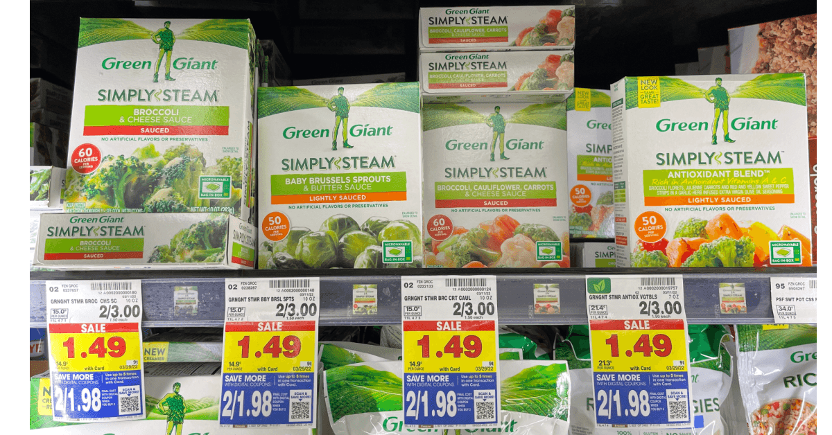 Green Giant Simply Steam on kroger shelf