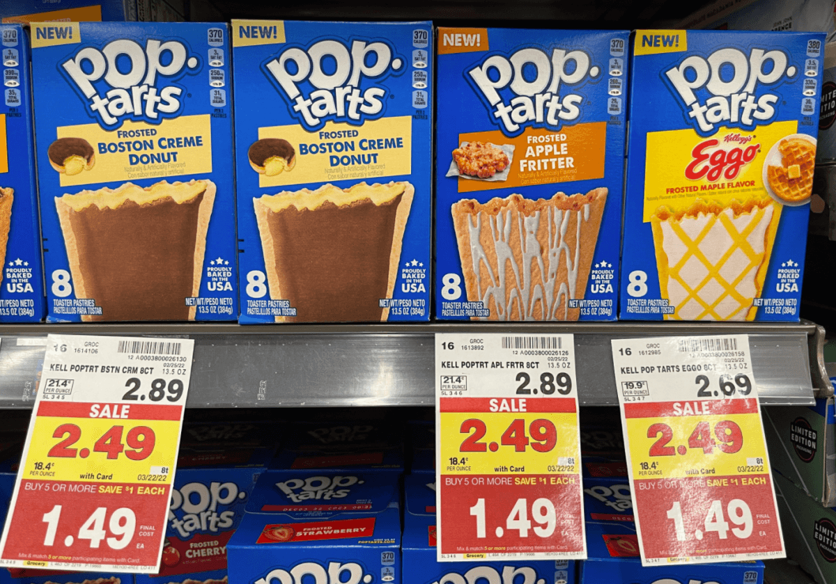 Kellogg's Pop-Tarts on Kroger shelf