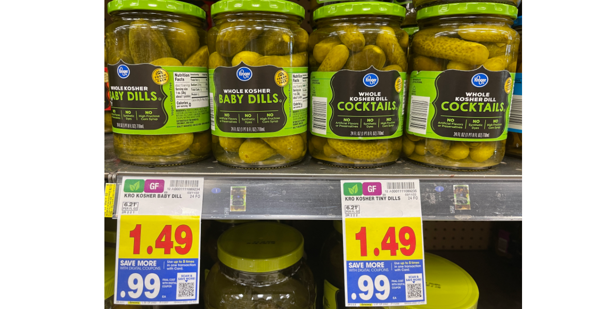 Kroger Dill Pickles on kroger shelf