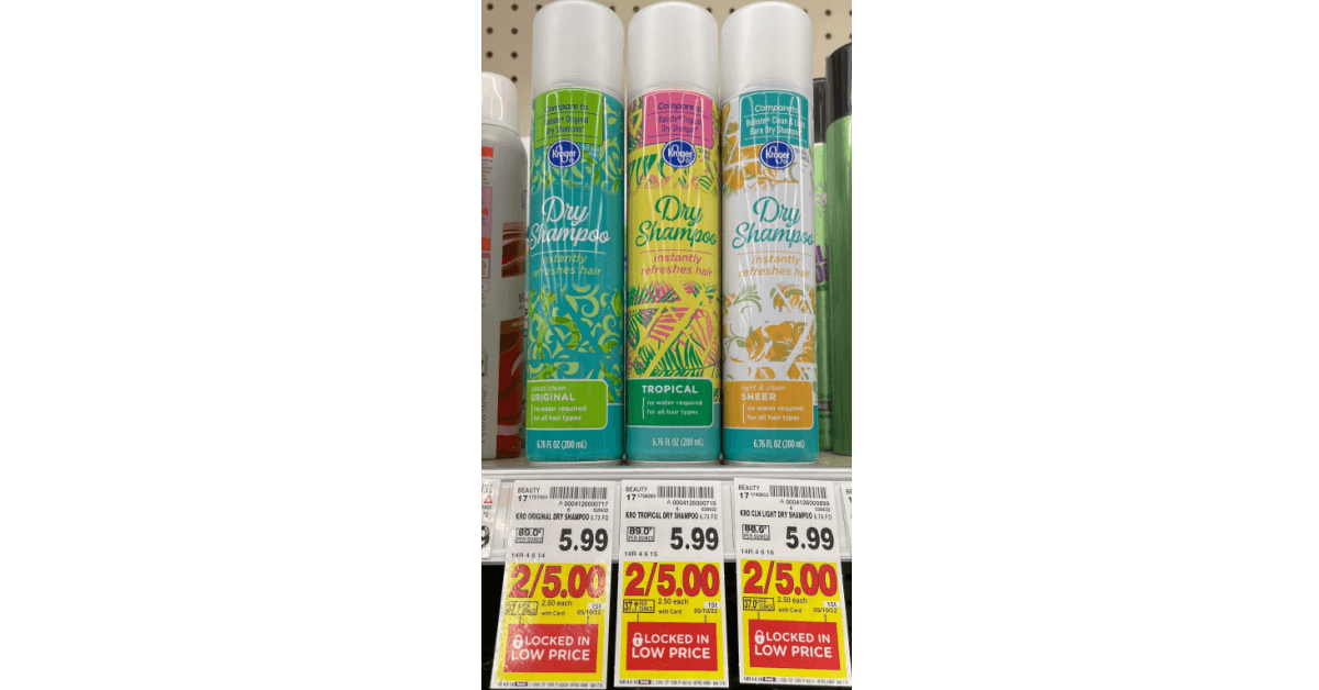 Kroger Dry Shampoo on kroger shelf