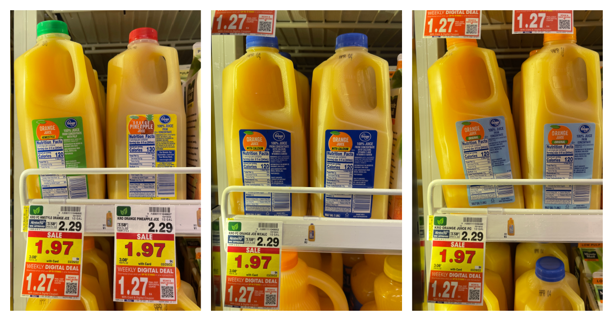 Kroger Orange Juice Half Gallons Kroger Shelf Image