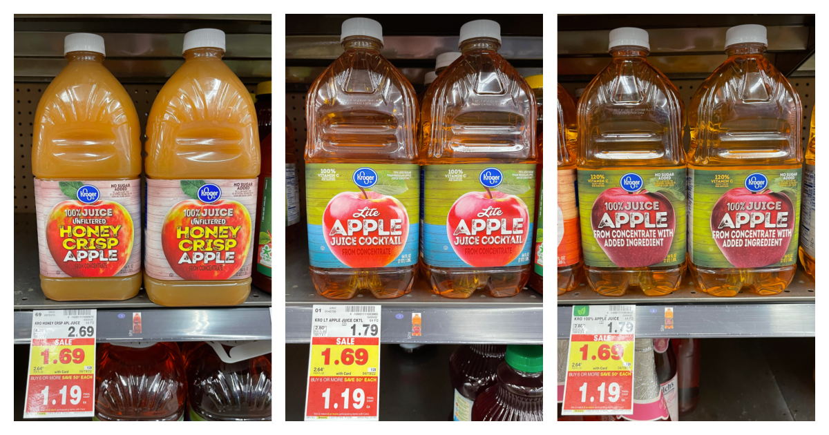 Kroger brand Apple Juice on Kroger Shelf