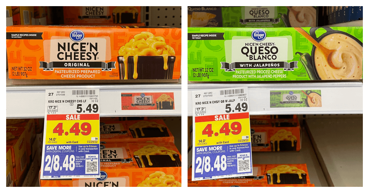 Kroger nice n cheesy on kroger shelf