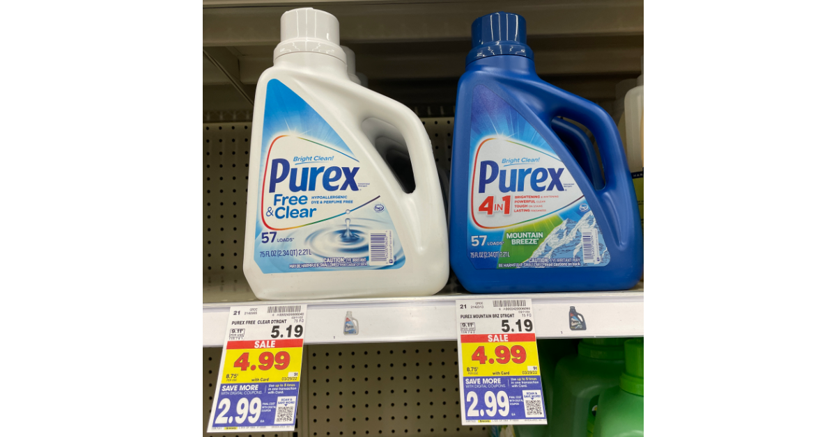 Purex Liquid Laundry Detergent on kroger shelf