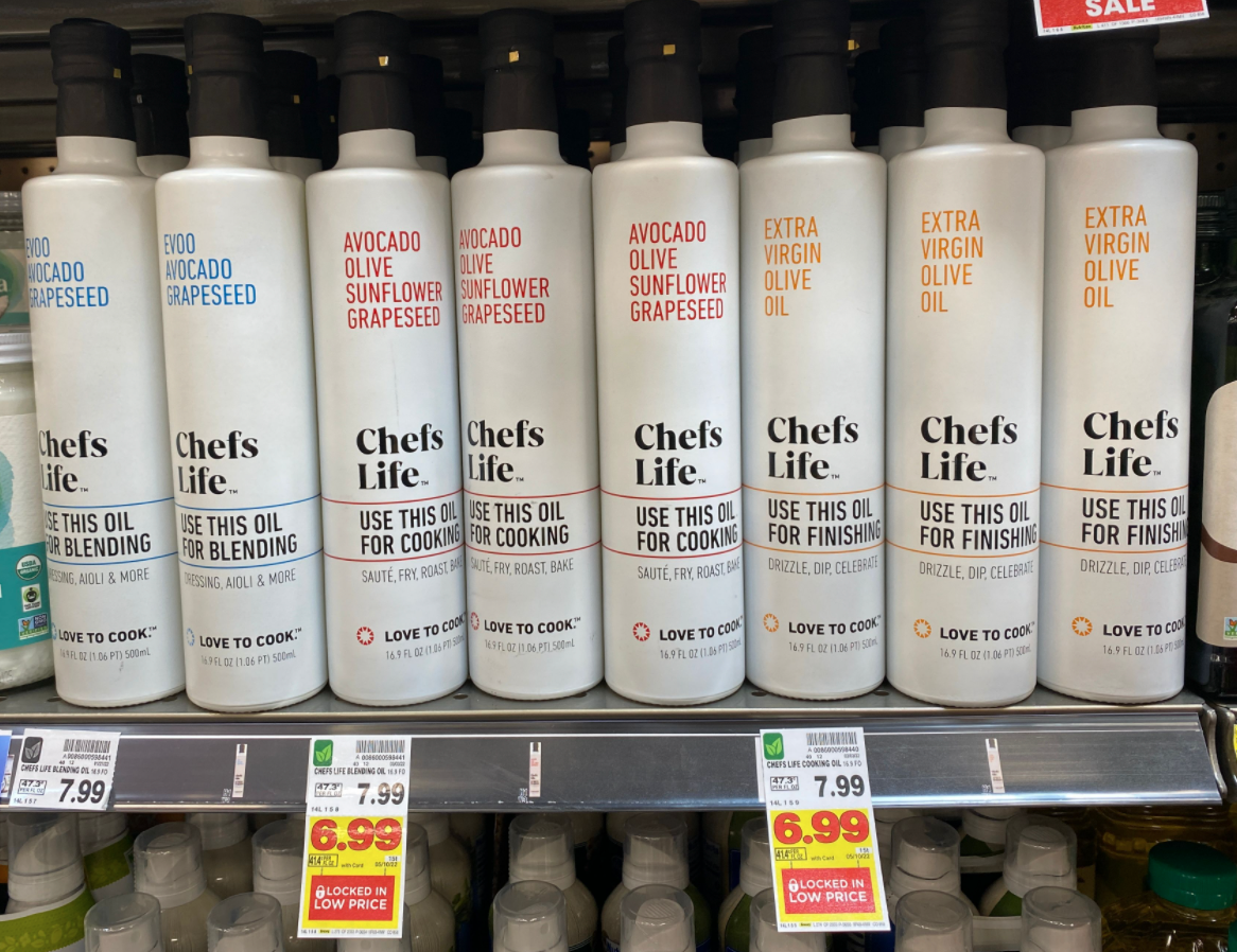 Chefs Life Oils on Kroger Shelf