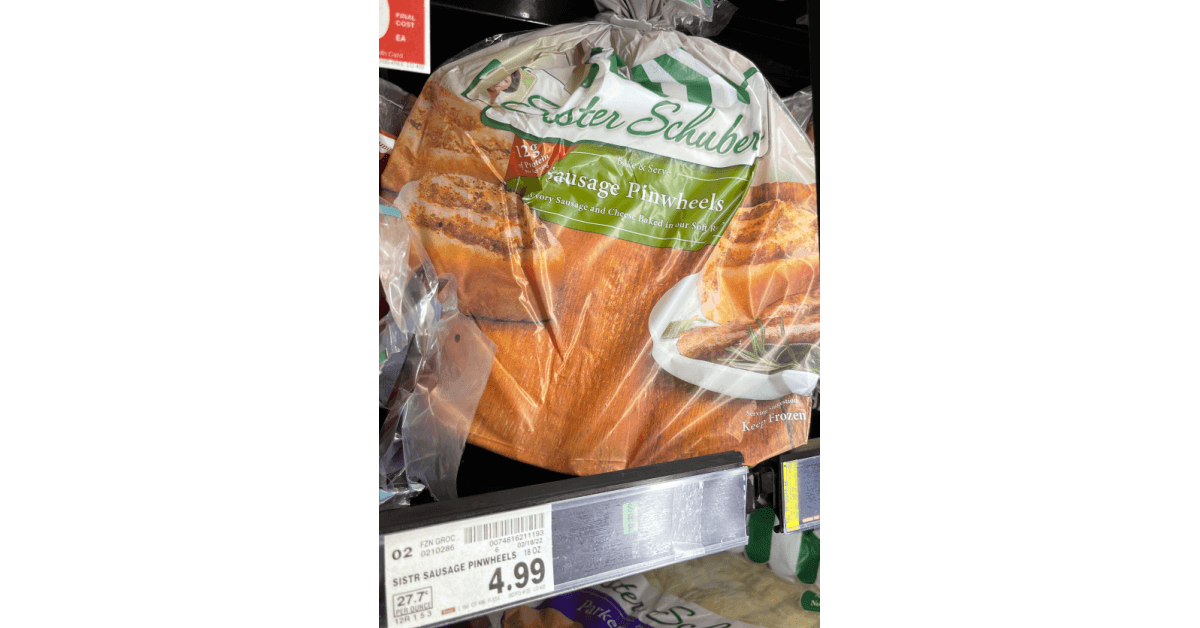 Sister Schuberts Sausage Pinwheels kroger shelf image