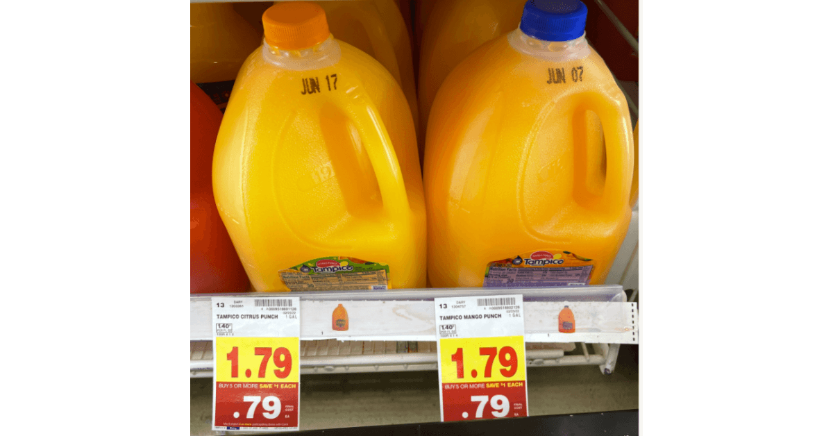 Tampico Beverage on Kroger shelf