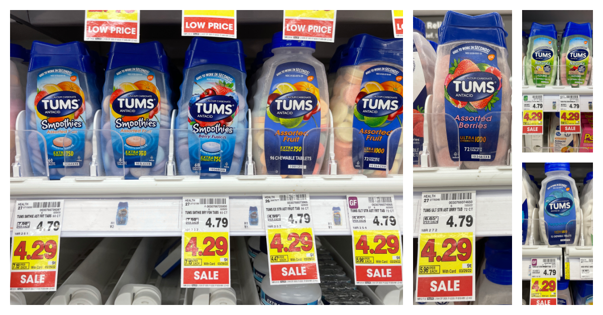 Tums products kroger shelf image