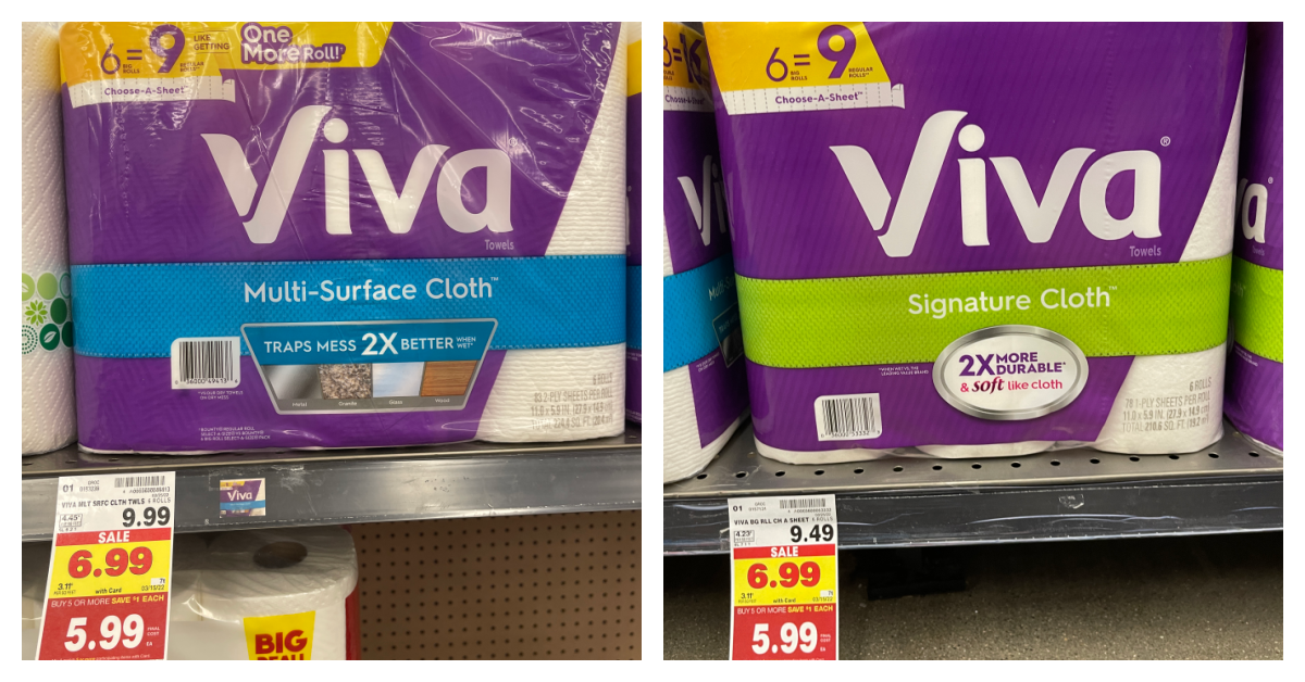 Viva Paper Towels on kroger shelf