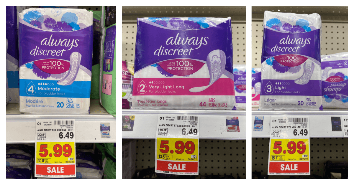 always discreet kroger shelf image