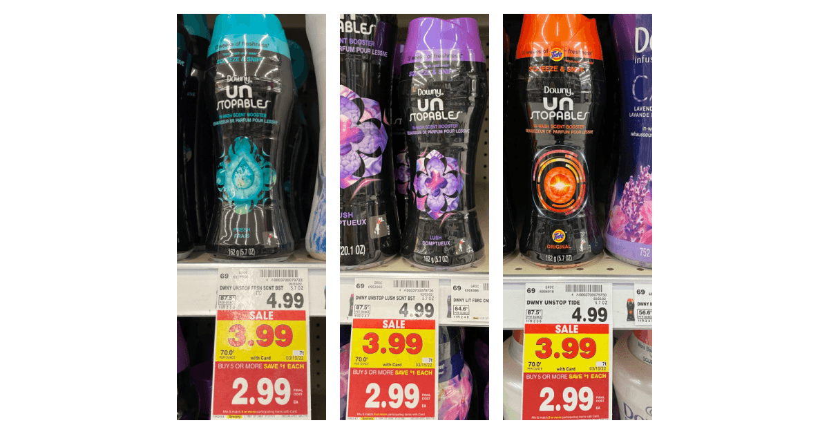 downy unstopables kroger shelf image