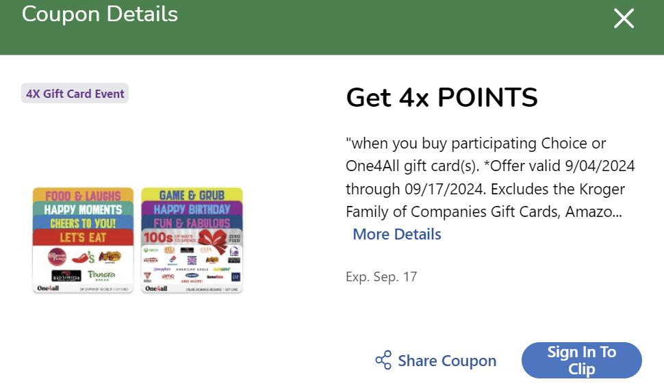 gift cards digital coupon kroger