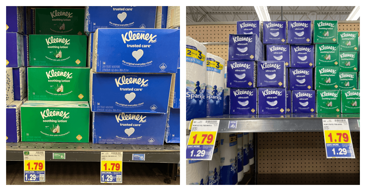 kleenex tissues kroger shelf image
