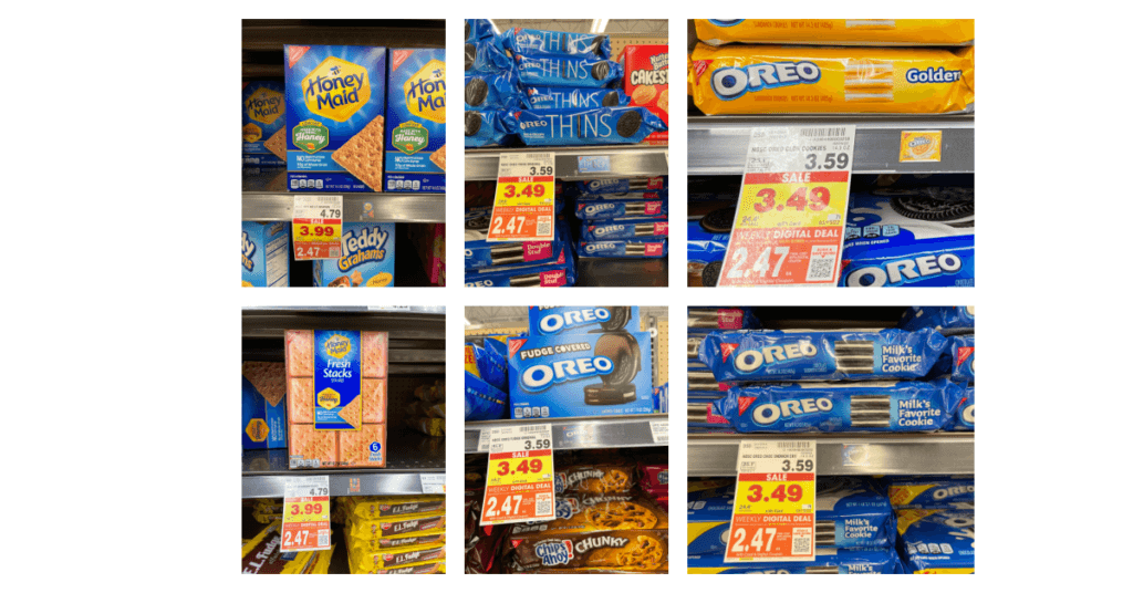 Nabisco Oreo and Honey Maid Graham Crackers are 2.47 at Kroger