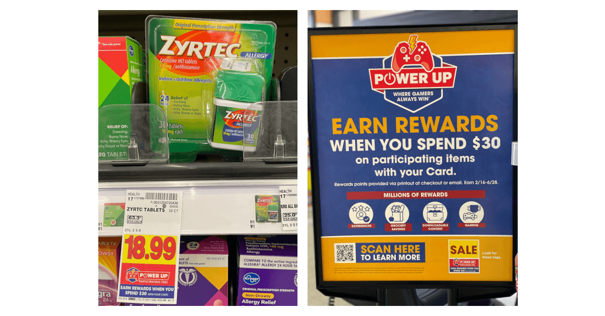 zyrtec Allergy Kroger shelf image
