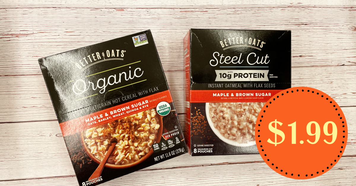 Better Oats Steel Cut and Instant Oatmeal are $1.99 at Kroger! - Kroger  Krazy