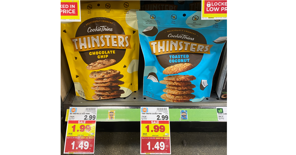 CookieThins Thinsters on kroger shelf