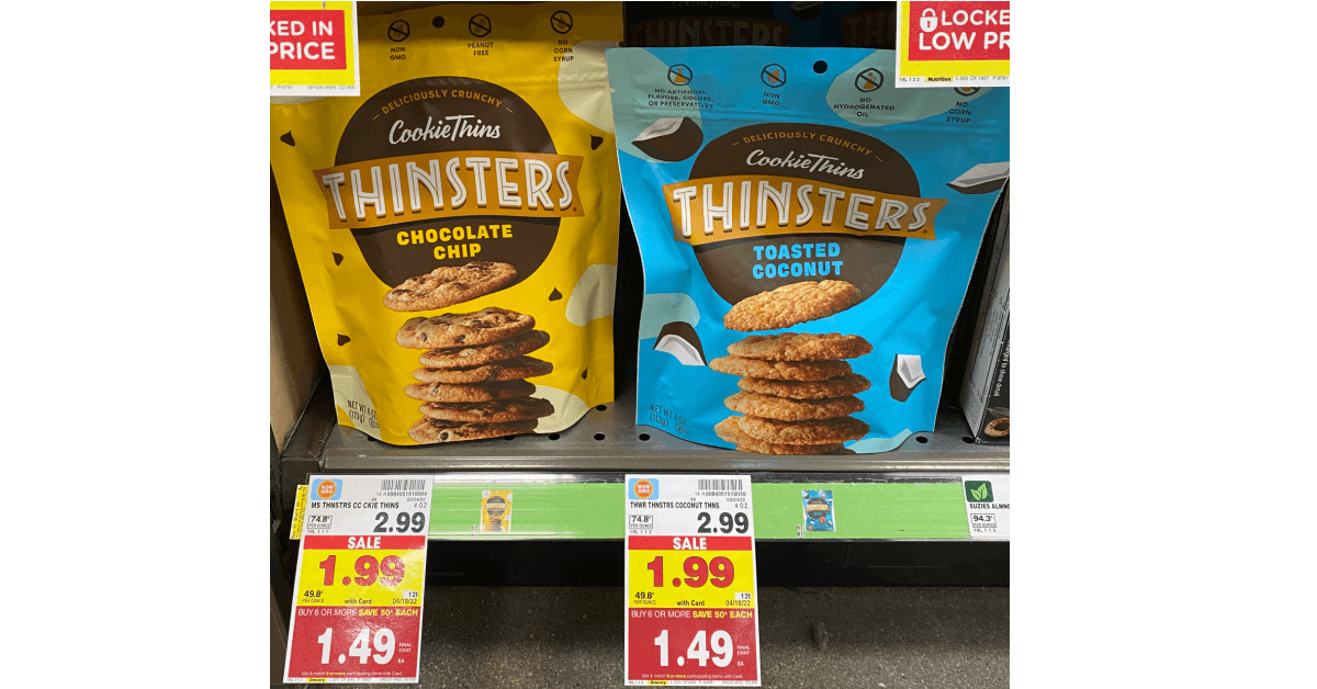 CookieThins Thinsters on kroger shelf
