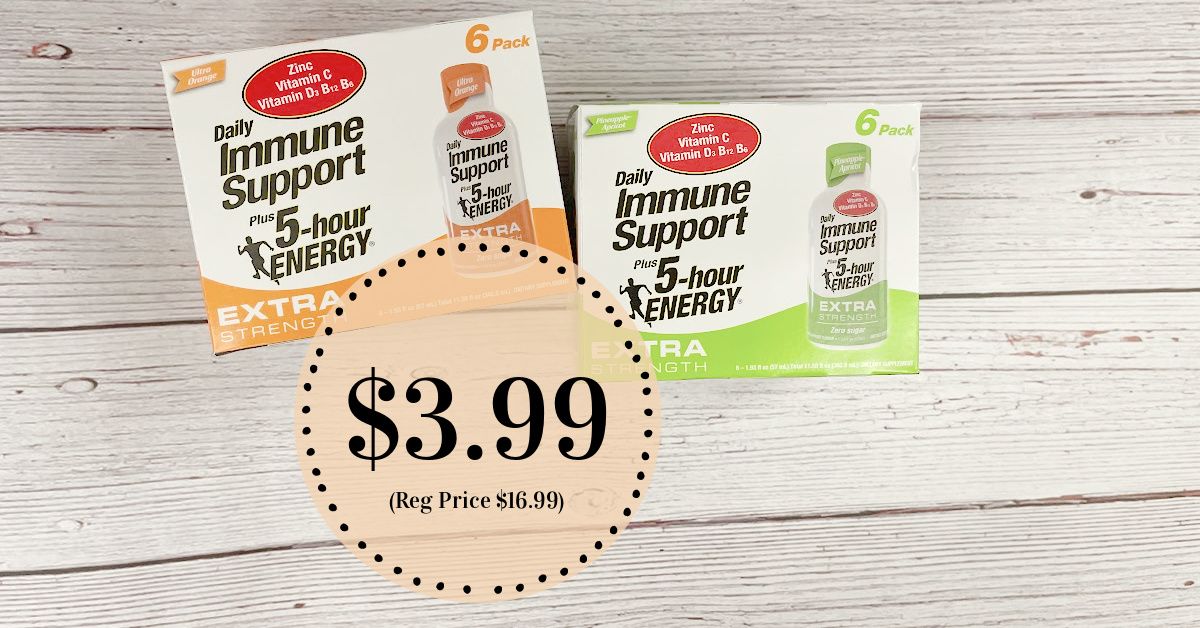 Daily Immune Support Plus 5-hour ENERGY Drinks Kroger Krazy