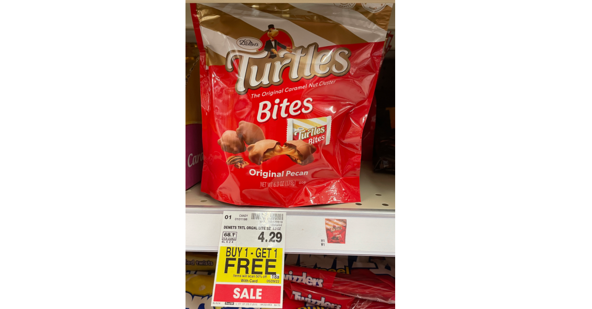 DeMets Turtle Bites on kroger shelf