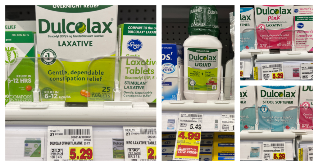 Dulcolax products Kroger Krazy