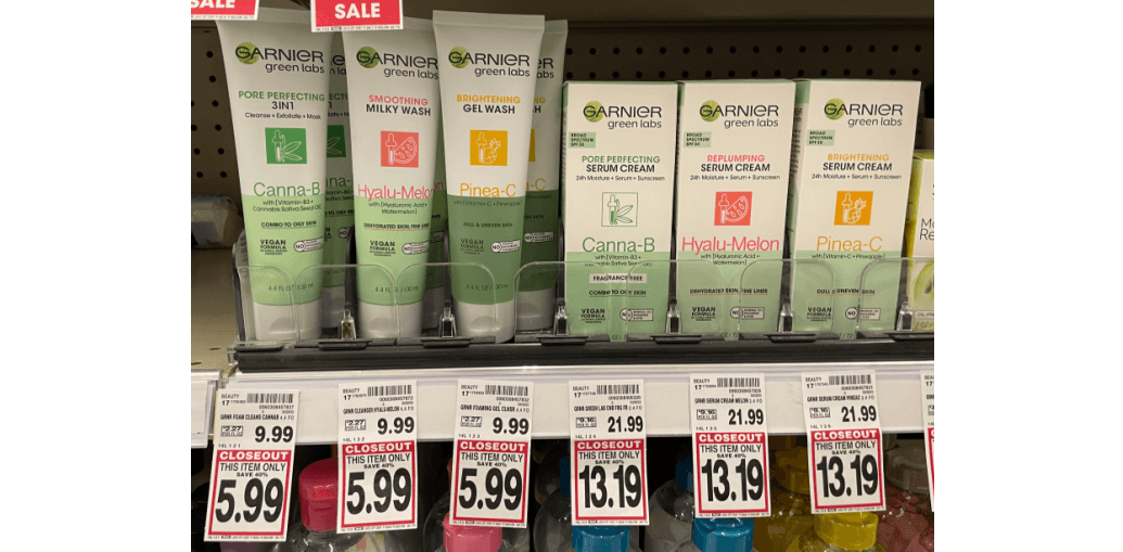 Garnier Green Labs Wash and Serum Kroger Shelf Image