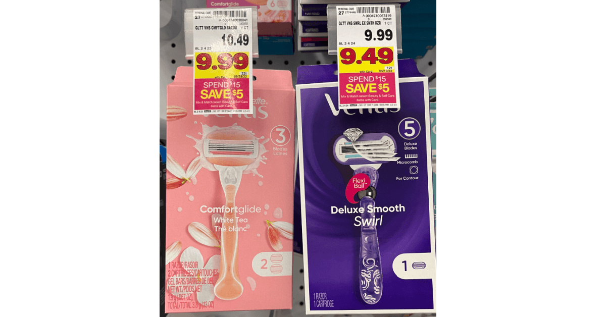Gillette Razors on kroger shelf