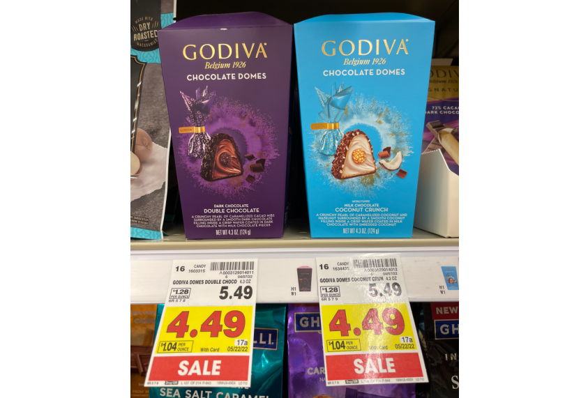 Godiva Chocolate Domes Kroger Shelf Image