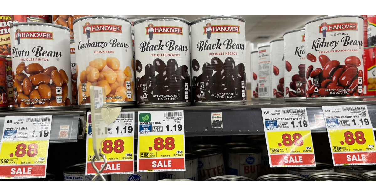 HANOVER Beans on kroger shelf