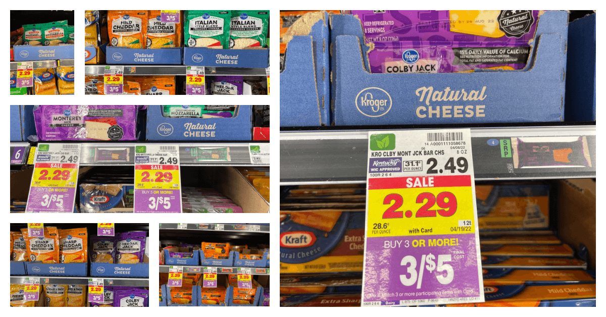 Kroger Cheese on kroger shelf