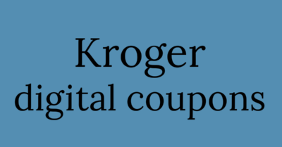 Kroger digital coupons