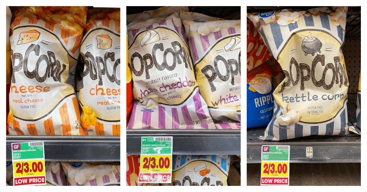 Kroger popcorn on kroger shelf
