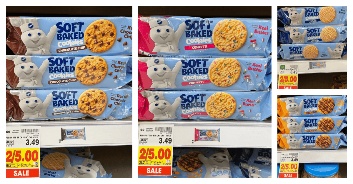 Pillsbury Soft Baked Cookies on kroger shelf
