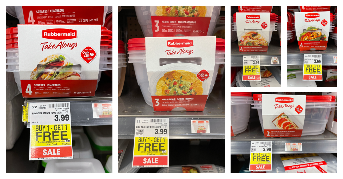Rubbermaid TakeAlongs Containers are ONLY $0.50 at Kroger!! - Kroger Krazy