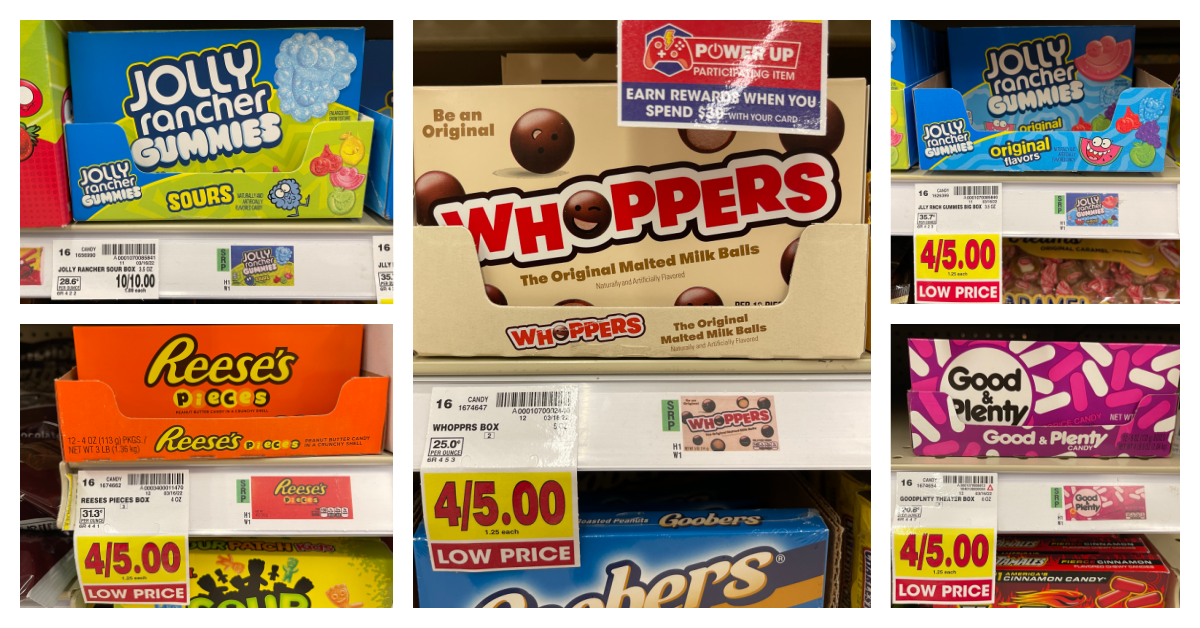 Theater Candy Boxes on kroger shelf