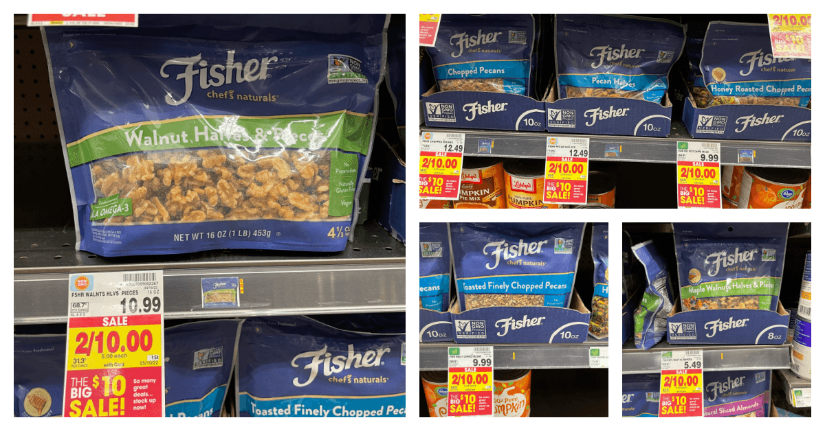 fisher nuts on kroger shelf