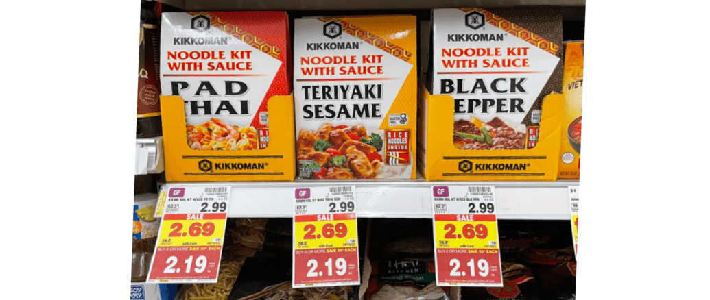 kikkoman noodle kit with sauce kroger shelf image