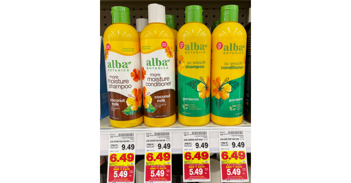 Alba Botanica Shampoo and Conditioner items are JUST at Kroger! (Reg Price - Krazy