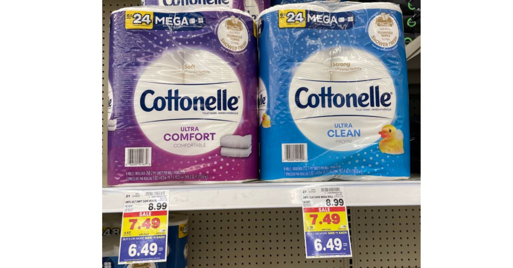 Cottonelle Toilet Paper on kroger shelf